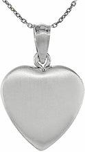 Load image into Gallery viewer, 1inch Sterling Silver Heart Locket Necklace Women 4 Picture Gold Quilt 16-24inch
