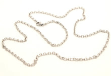 Load image into Gallery viewer, Stainless Steel Miniature Cable Link Chain Necklace 3mm Wide, Sizes 16-24 Inches
