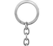 Load image into Gallery viewer, 925 Sterling Silver Crystal Crab Key Chain Key Ring for Women 3 1/2 inch Long
