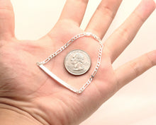 Load image into Gallery viewer, 925 Sterling Silver Personalized Custom Engraved Figaro Link ID Bracelet 3.5mm
