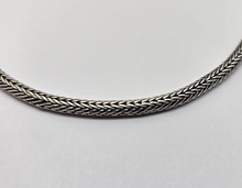 Load image into Gallery viewer, 925 Sterling Silver Round Foxtail Tulang Naga Bali Chain Bracelet 3mm, 7" Long
