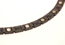 Load image into Gallery viewer, Tungsten Carbide Black Rectangular Faceted Links Magnetic Therapy Bracelet
