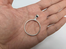 Load image into Gallery viewer, 925 Sterling Silver 50 Cent Half Dollar Coin Bezel 30mm Screw Top Coin Edge
