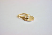 Load image into Gallery viewer, Authentic 14K Yellow Gold Ring CZ Square Design Size 5.5 to 8.5 Gift Ready
