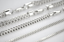 Load image into Gallery viewer, Authentic 14K Hollow White Gold Franco Necklace Chain 2-3.5mm/16-30"
