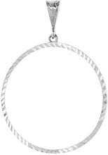 Load image into Gallery viewer, Solid Sterling Silver Mexican Cien Pesos Bezel Diamond Cut 39mm Coins Prong Back
