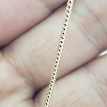 Load image into Gallery viewer, 14K Solid Rose Gold Franco Chain Necklace For Women 1mm Size 16" ~ 24"
