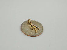 Load image into Gallery viewer, 14K Gold Heart Initial Pendant Letter Charm Flower Necklace Alphabet Diamond Cut
