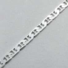 Load image into Gallery viewer, 925 Sterling Silver Anklet Anchor Chain Flat Mariner Link Bracelet 2.1mm 9"-10"
