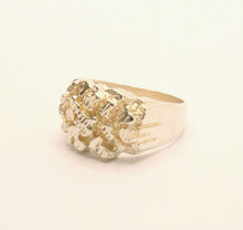 Load image into Gallery viewer, 925 Sterling Silver Diamond Cut Finish Nugget Ring 9/16 Inch Wide, Sizes 8-13
