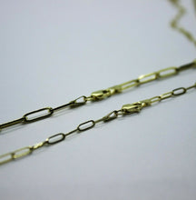 Load image into Gallery viewer, 14K Yellow Gold PaperClip Chain or Bracelet 2.2mm 3mm 7" 8" 16" ~ 30"
