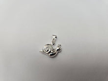Load image into Gallery viewer, 925 Sterling Silver Smooth Plain Hollow Snail Pendant 7/16 (11mm) Inch Tall
