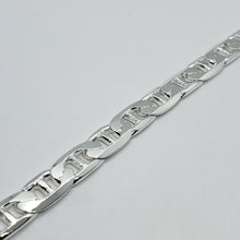 Load image into Gallery viewer, Sterling Solid Silver Italy Flat Mariner Link Chain Necklace Bracelet 9.2mm 8~30
