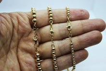 Load image into Gallery viewer, 14K Yellow Gold Hollow High Polished Bead Bracelet 6.75" or 7" with extension
