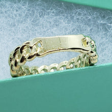 Load image into Gallery viewer, Authentic 10K Yellow Gold Fixed Chain Ring Quality Workmanship 5mm Size 6 to 10
