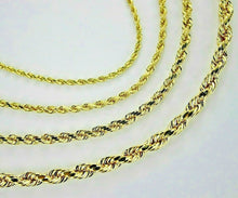 Load image into Gallery viewer, Authentic 10k Solid Yellow Gold D/C Rope Chain Necklace Men 1.5mm-9mm 16"-30"

