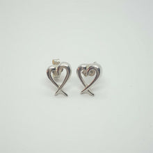 Load image into Gallery viewer, 925 Sterling Silver Small Heart Cut Out Stud Earring for Women Girl High Quality
