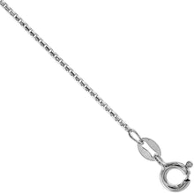 Load image into Gallery viewer, 925 Sterling Silver Round Box Chain Necklace High Quality 1.1 mm 16"-24"
