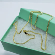 Load image into Gallery viewer, 10K Hollow Yellow Gold Franco Box Link Chain Necklace Men Women 1.5mm 16-30"
