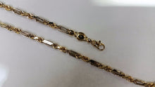 Load image into Gallery viewer, 14K Gold Figarope Chain Yellow White 3mm ~ 4.5mm / 16" ~ 28"
