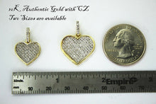 Load image into Gallery viewer, 10K Gold Authentic Heart Charm Pendant for Men Women Children Kids 2 Sizes

