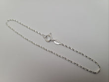 Load image into Gallery viewer, 925 Sterling Silver Fine Thin Twisted Box Chain Bracelet Necklace 1mm 7" to 30"
