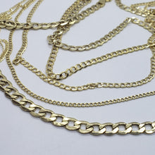 Load image into Gallery viewer, 10K Yellow Gold Hollow Cuban Curb Chain Link Necklace Bracelet 2mm 2.5mm 7"~30"

