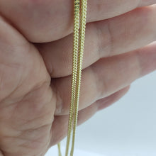 Load image into Gallery viewer, 10K Hollow Yellow Gold Franco Box Link Chain Necklace Men Women 1.5mm 16-30"

