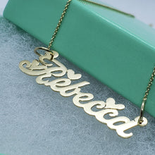 Load image into Gallery viewer, Authentic 10K Solid Yellow Gold Handmade Personalized Name Pendant w/out Rolo
