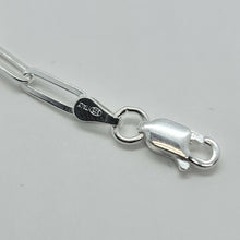 Load image into Gallery viewer, 925 Sterling Silver High Quality Paperclip Chain Necklace Bracelet 3mm 7"~30"
