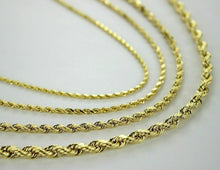 Load image into Gallery viewer, Authentic 10K Yellow Gold Hollow D/C Rope Chain Necklace Men 5.5mm-8mm 20"~30"
