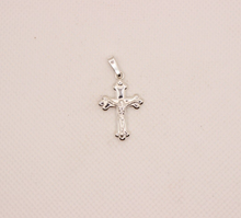 Load image into Gallery viewer, 925 Sterling Silver Dainty Budded Crucifix Cross Pendant
