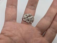 Load image into Gallery viewer, 925 Sterling Silver 8Piece Braided Celtic Loop Design Puzzle Ring Band 16mm 5~13

