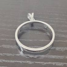 Load image into Gallery viewer, Sterling Silver Bezel Susan B Anthony Sacagawea 27 mm Coin Prong Back Round Edge
