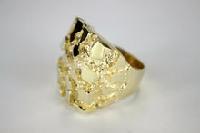 Load image into Gallery viewer, 10K Yellow Gold Nugget Ring Extra large, approximately 22 grams
