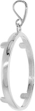 Load image into Gallery viewer, 925 Sterling Silver Half Dollar Bezel 30 mm Coins Prong Back Round Edge 50 Cent
