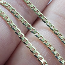 Load image into Gallery viewer, 10K Yellow Gold Solid Cuban Link Chain Curb Necklace for Women 2mm, 18"~30"

