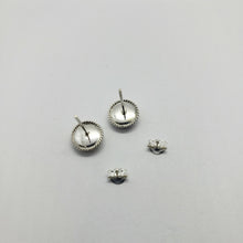Load image into Gallery viewer, 925 Solid Sterling Silver Yin Yang Stud Earrings 3/8 inch (10mm) for Women Girl
