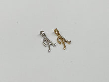 Load image into Gallery viewer, 14K Gold Heart Initial Pendant Letter Charm Flower Necklace Alphabet Diamond Cut
