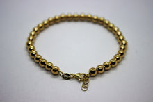 Load image into Gallery viewer, 14K Yellow Gold Hollow High Polished Bead Bracelet 6.75" or 7" with extension
