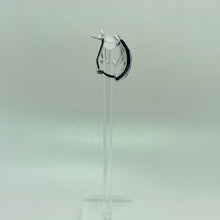 Load image into Gallery viewer, Sterling Silver Synthetic Opal Earrings Cubic Zirconia Accent
