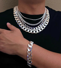 Load image into Gallery viewer, .925 Sterling Silver Cuban Curb Link Chain Necklace 1mm~11mm Men Women 16"~40"
