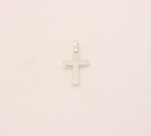 Load image into Gallery viewer, 925 Sterling Silver Dainty Pewter Budded Crucifix Cross Pendant
