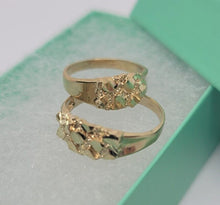 Load image into Gallery viewer, 10K Yellow Gold Baby Nugget Ring for Baby Kids Children Women Size 1 -7 Sizable
