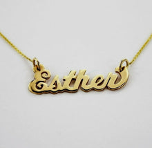Load image into Gallery viewer, 14K Solid Yellow Gold Handmade Personalized/Custom Name Pendant with/out chain
