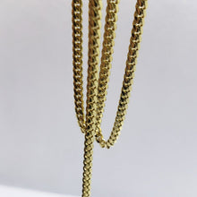 Load image into Gallery viewer, 14K Hollow Yellow Gold Miami Cuban Link Chain Necklace 3.5mm Size 22"~30"
