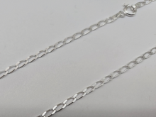 Load image into Gallery viewer, 925 Sterling Silver Solid Long Curb Link Chain Necklace Bracelet 2.5mm 7" to 30"
