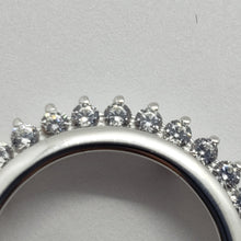 Load image into Gallery viewer, Sterling Silver Cubic Zirconia Dime Bezel CZ Halo 18 mm Coins Prong Back 10 cent
