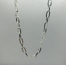 Load image into Gallery viewer, 925 Sterling Silver High Quality Paperclip Chain Necklace Bracelet 5.5mm 7"~30"
