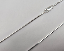 Load image into Gallery viewer, 925 Sterling Silver Thin Square Snake Chain Necklace Bracelet 1.4mm 7" to 30"
